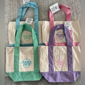 Trader Joe's Mini Canvas Totes (4 total)